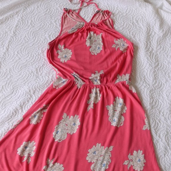 Floral Pink, Blue, and White Dress - Picture 1 of 4